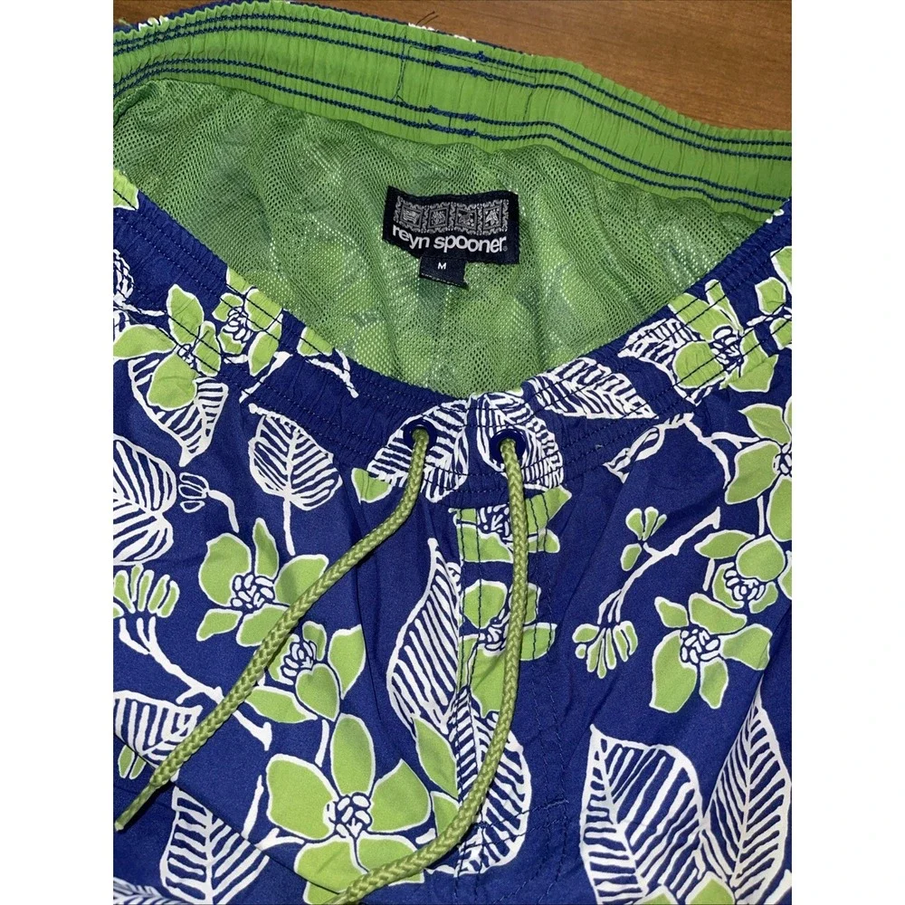 Reyn Spooner Swim Trunks Men M Floral Hawaiian Beach Island Resort Cruise